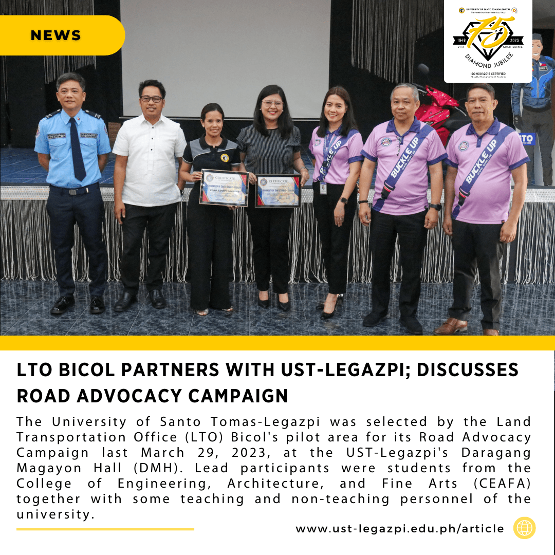 LTO BICOL PARTNERS WITH UST-LEGAZPI; DISCUSSES ROAD ADVOCACY CAMPAIGN ...